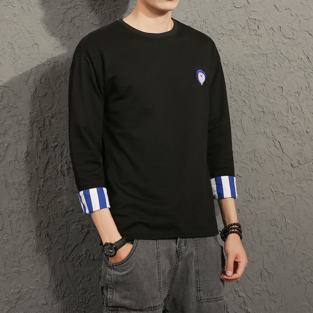 Shop Stylish Quarter Sleeve Mens Loose T-Shirt