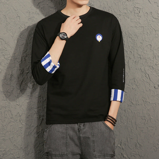 Shop Stylish Quarter Sleeve Mens Loose T-Shirt