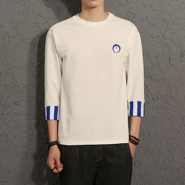Shop Stylish Quarter Sleeve Mens Loose T-Shirt