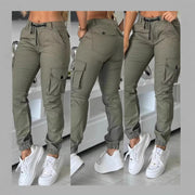 Stylish Army Green Multi-Pocket Workwear