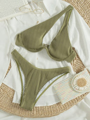 Stylish Womens Toothpick Cloth Split Swimsuit for Summer